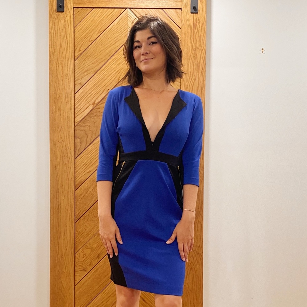 Gabby Skye color block dress